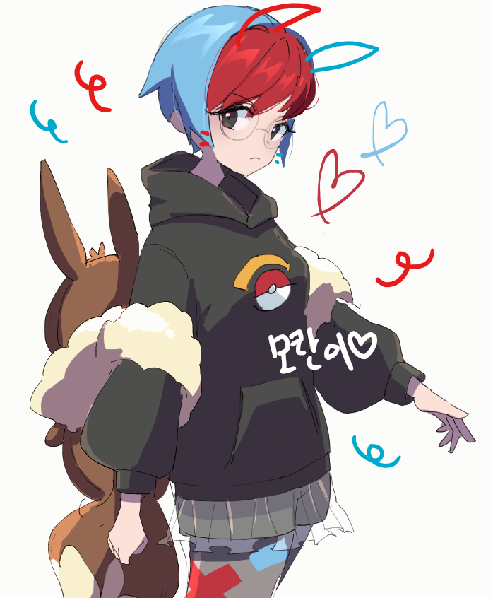eevee and penny (pokemon and 1 more) drawn by qnqn_1020