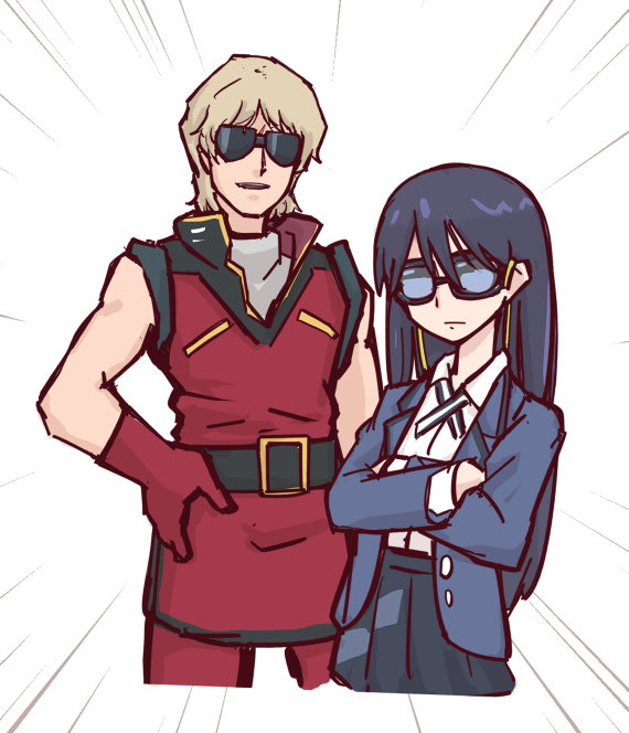 nyaan and quattro bajeena (gundam and 2 more) drawn by apakan