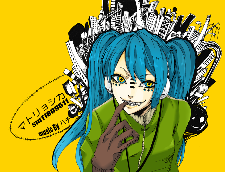 hatsune miku (vocaloid and 1 more) drawn by simennsoka