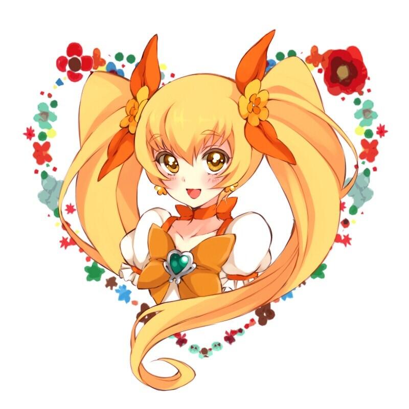 myoudouin itsuki and cure sunshine (precure and 1 more) drawn by sikuhima