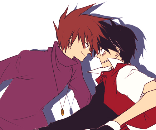 red and blue oak (pokemon and 1 more) drawn by hari_(tottchiya)