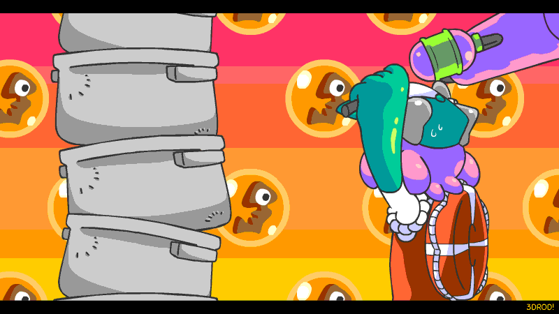 inkling player character, inkling girl, and stinger (splatoon and 1 more) drawn by 3d_rod!