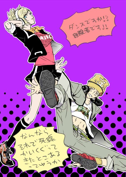 lisa silverman and inaba masao (persona and 4 more) drawn by nabo_105