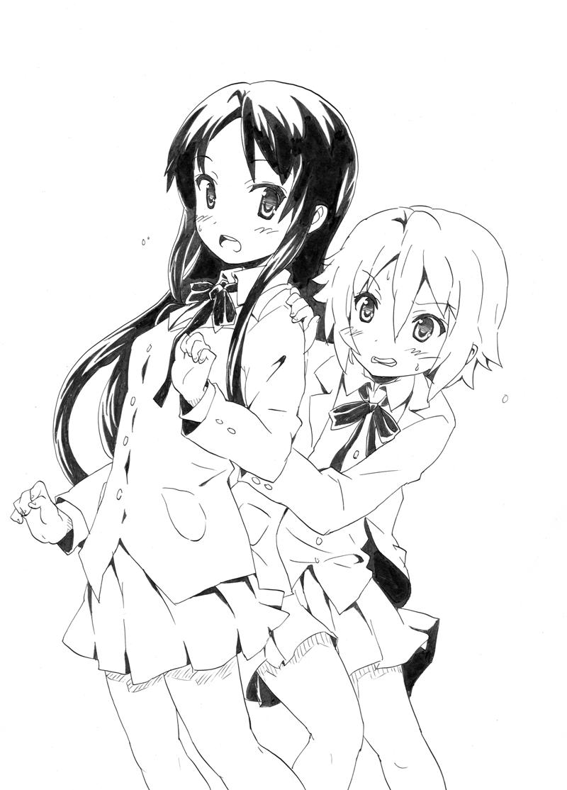 akiyama mio and tainaka ritsu (k-on!) drawn by nome_(nnoommee)