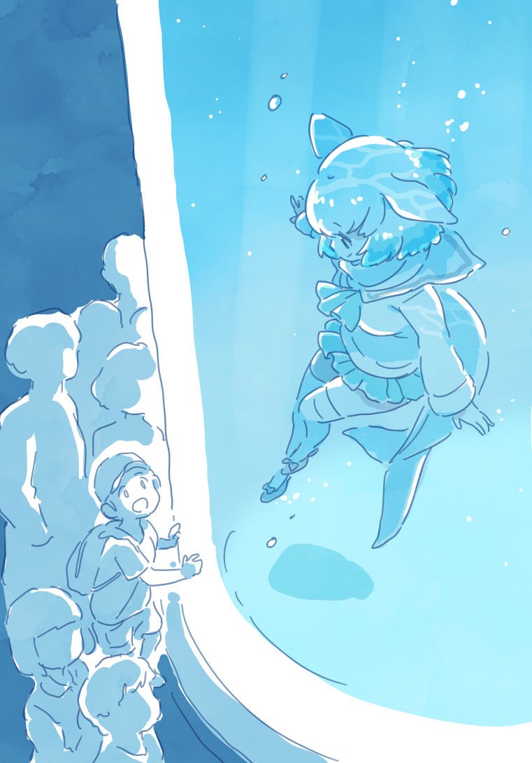 beluga whale (original and 1 more) drawn by mitsumoto_jouji