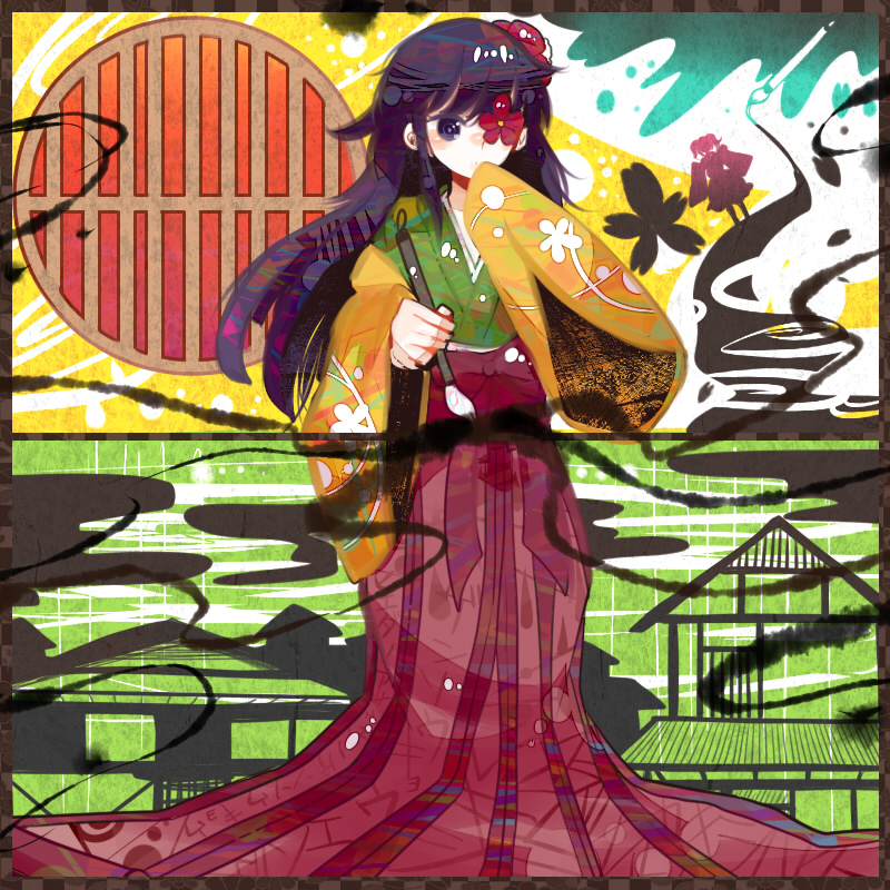 hieda no akyuu and motoori kosuzu (touhou) drawn by itomugi-kun