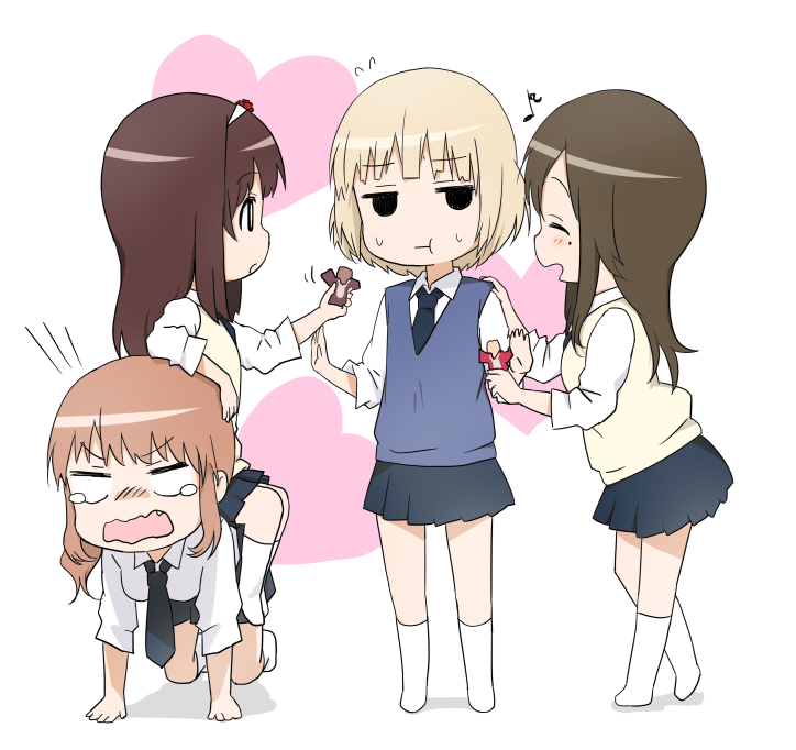 oomuro nadeshiko, miwa ai, yaeno miho, and sonokawa megumi (yuruyuri and 1 more) drawn by naraba_yueni
