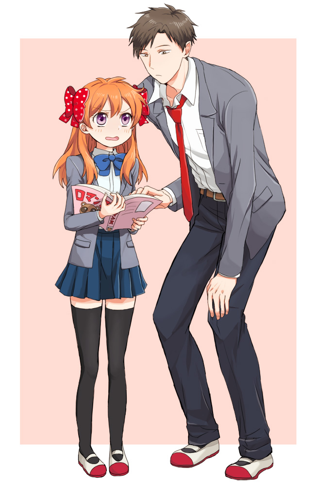 sakura chiyo and nozaki umetarou (gekkan shoujo nozaki-kun) drawn by jako_(rikuru-to)