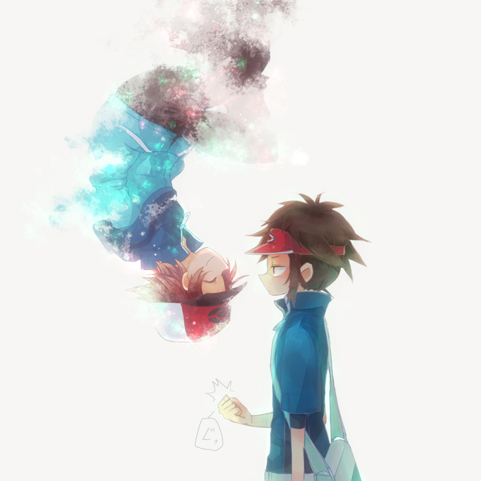 hilbert and nate (pokemon and 2 more) drawn by cocoloco