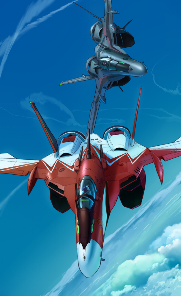 vf-25 and inui's meltran (macross and 1 more) drawn by inui_(jt1116)