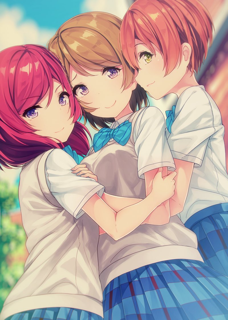 nishikino maki, hoshizora rin, and koizumi hanayo (love live! and 1 more) drawn by siva_(executor)