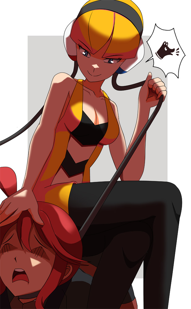 skyla and elesa (pokemon and 1 more) drawn by vivivoovoo