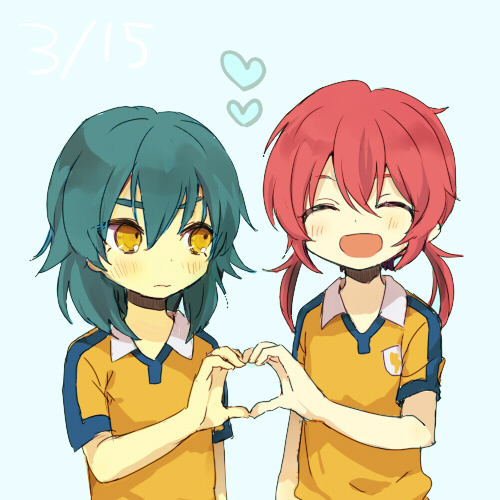 kirino ranmaru and kariya masaki (inazuma eleven and 1 more) drawn by suzumori_uina