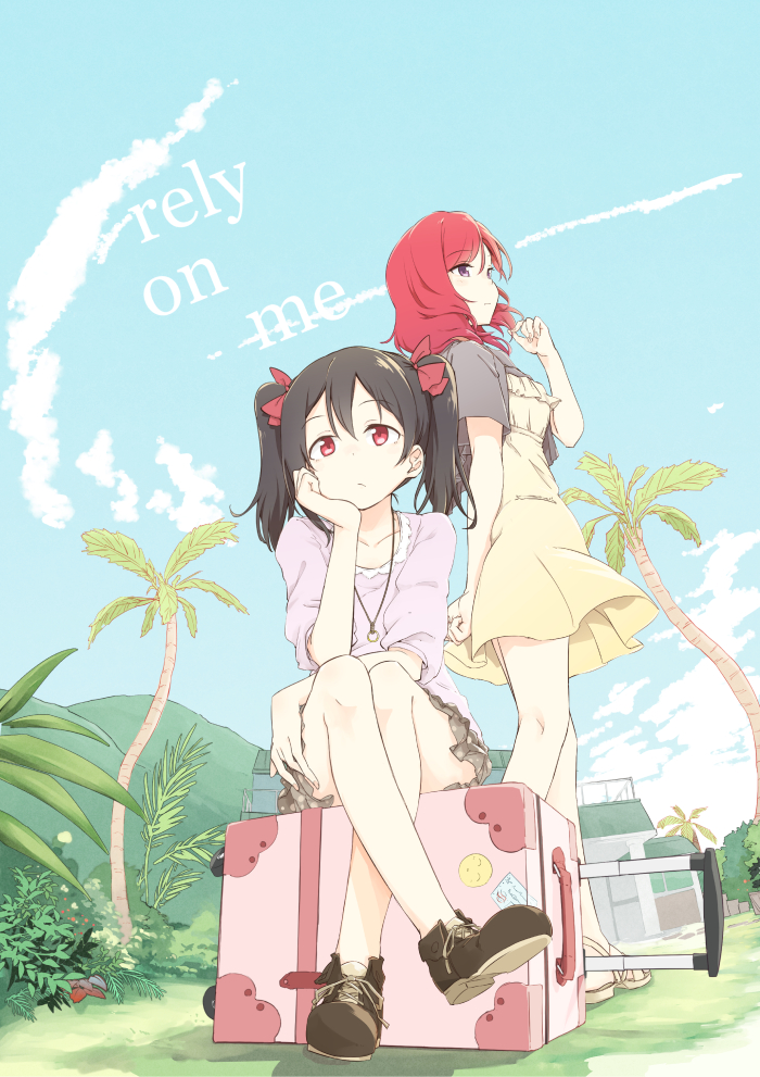 nishikino maki and yazawa nico (love live! and 1 more) drawn by araco