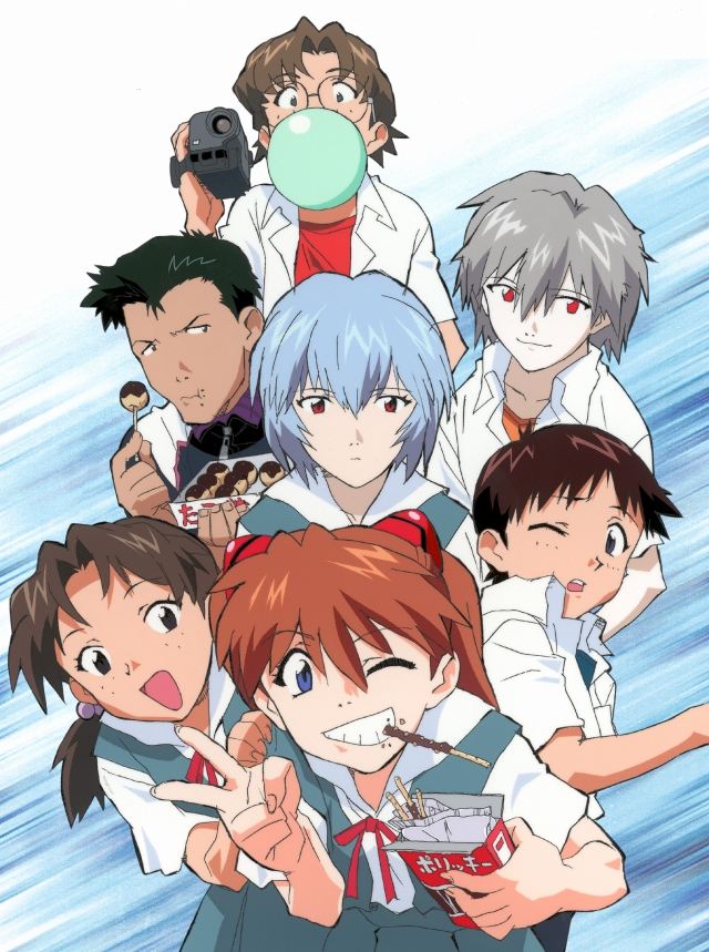 souryuu asuka langley, ayanami rei, ikari shinji, nagisa kaworu, aida kensuke, and 2 more (neon genesis evangelion) drawn by morioka_hideyuki