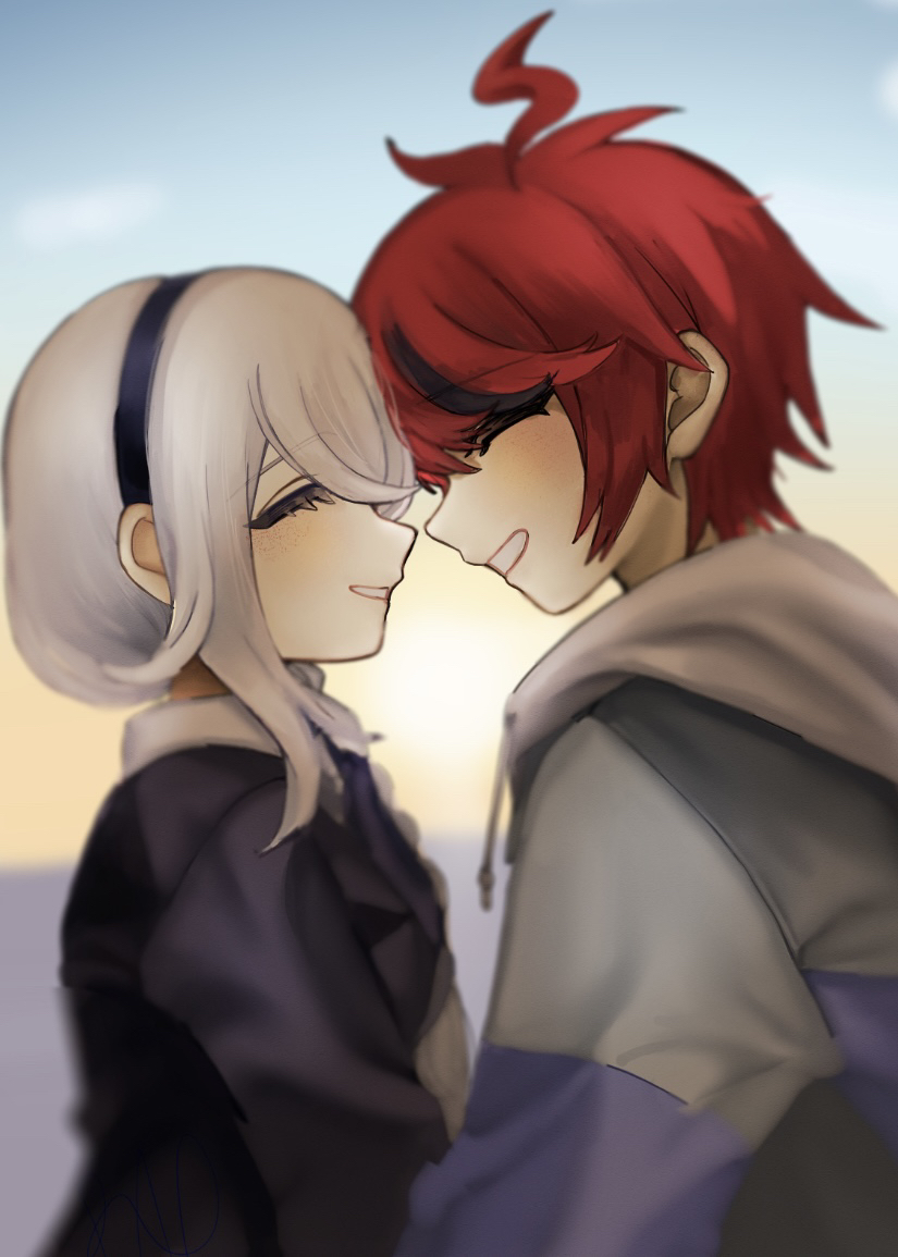sumino takumi and kirifuji nozomi (the hundred line -last defense academy-) drawn by guraoensu