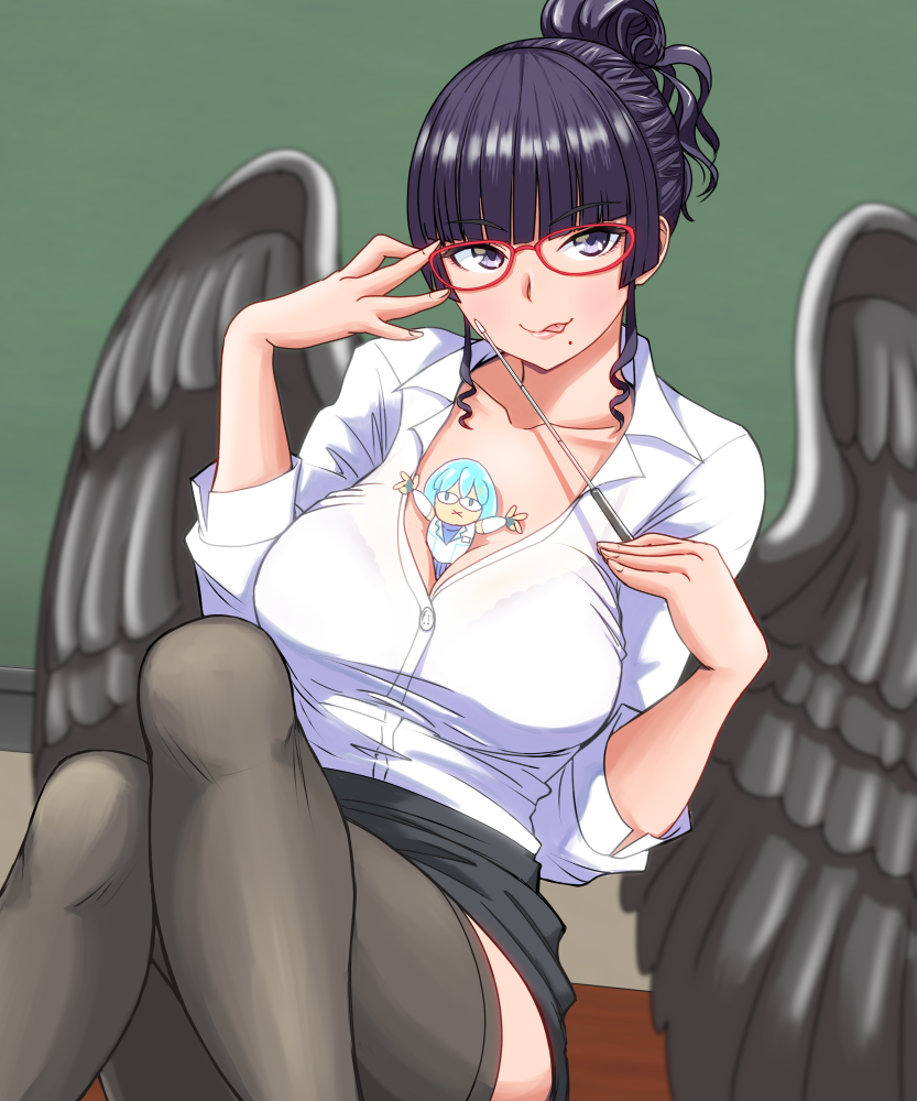 nyotengu and nico (dead or alive and 1 more) drawn by hiroyama_(hpzg5374)