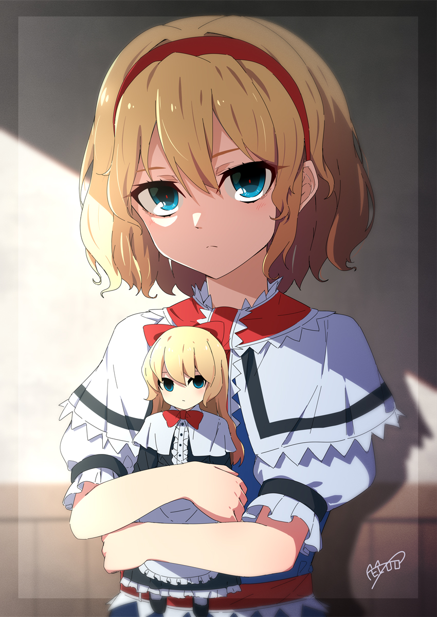 alice margatroid and shanghai doll (touhou) drawn by necono_(nekonosora1207)