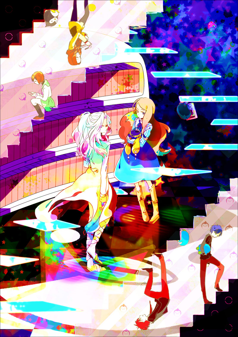 takakura himari, princess of the crystal, takakura shouma, takakura kanba, oginome ringo, and 6 more (mawaru penguindrum) drawn by awa_(alimo)