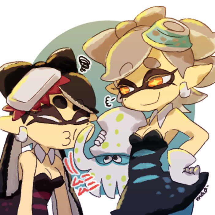 callie and marie (splatoon and 1 more) drawn by napm