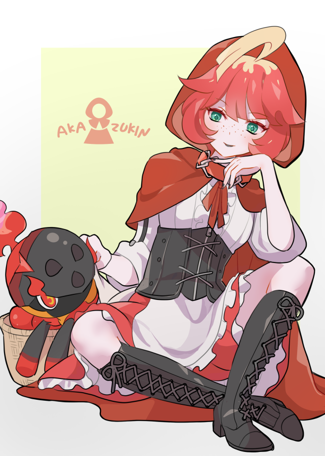 little red riding hood, mela, and charcadet (pokemon and 2 more) drawn by mizuiro123