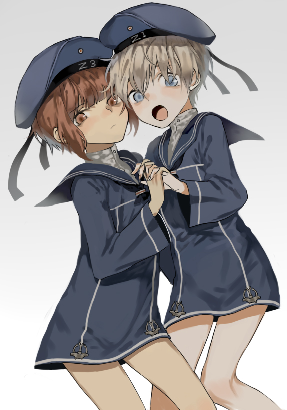 z1 leberecht maass and z3 max schultz (kantai collection) drawn by otuming
