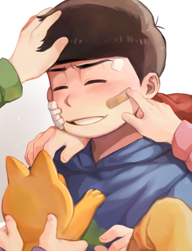 matsuno osomatsu, matsuno karamatsu, matsuno ichimatsu, matsuno jyushimatsu, matsuno choromatsu, and 2 more (osomatsu and 1 more) drawn by hum_(fpswp777)