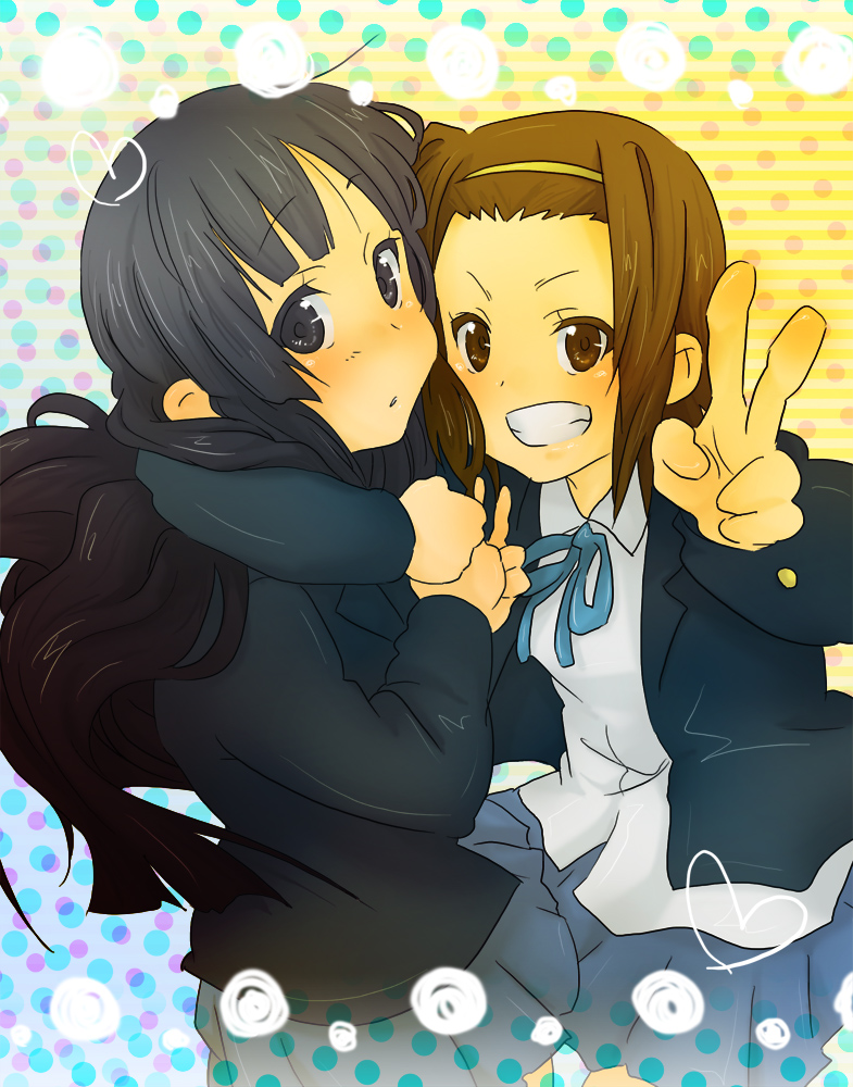 akiyama mio and tainaka ritsu (k-on!) drawn by tsukimushi