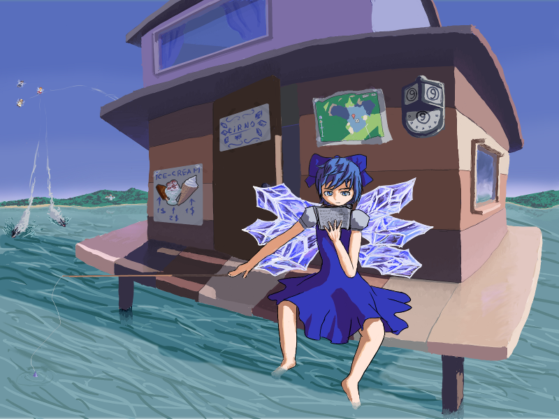 cirno, star sapphire, luna child, and sunny milk (touhou)