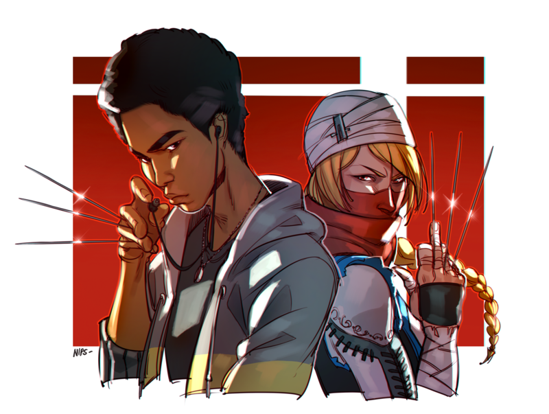 sheik and void (the legend of zelda and 3 more) drawn by nips_(ohnips)