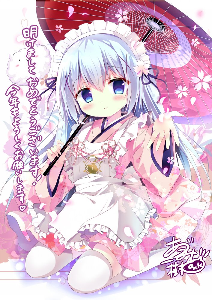 kafuu chino and tippy (gochuumon wa usagi desu ka?) drawn by azumi_kazuki