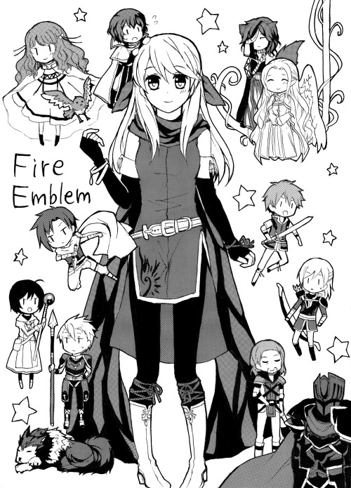 micaiah, yune, sothe, black knight, laura, and 8 more (fire emblem and 2 more) drawn by mena_(suzunoki)