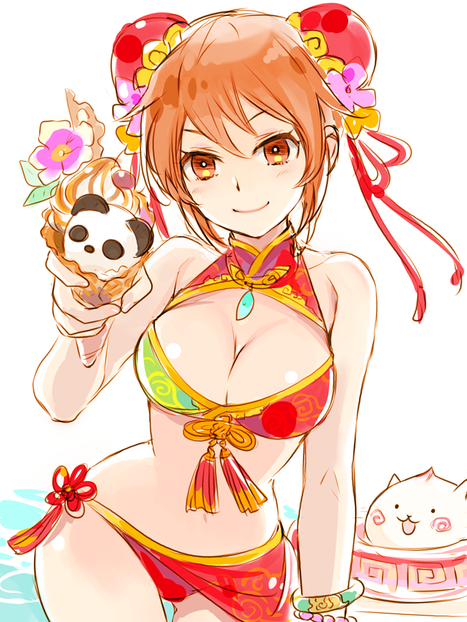 cat and pai-pai (nyanko daisensou) drawn by elico_nya