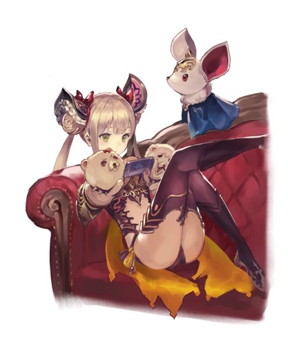 cerberus and luna (shingeki no bahamut and 1 more) drawn by n.a.