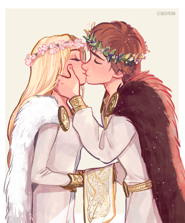 astrid hofferson and hiccup horrendous haddock iii (how to train your dragon and 1 more) drawn by seoyeon