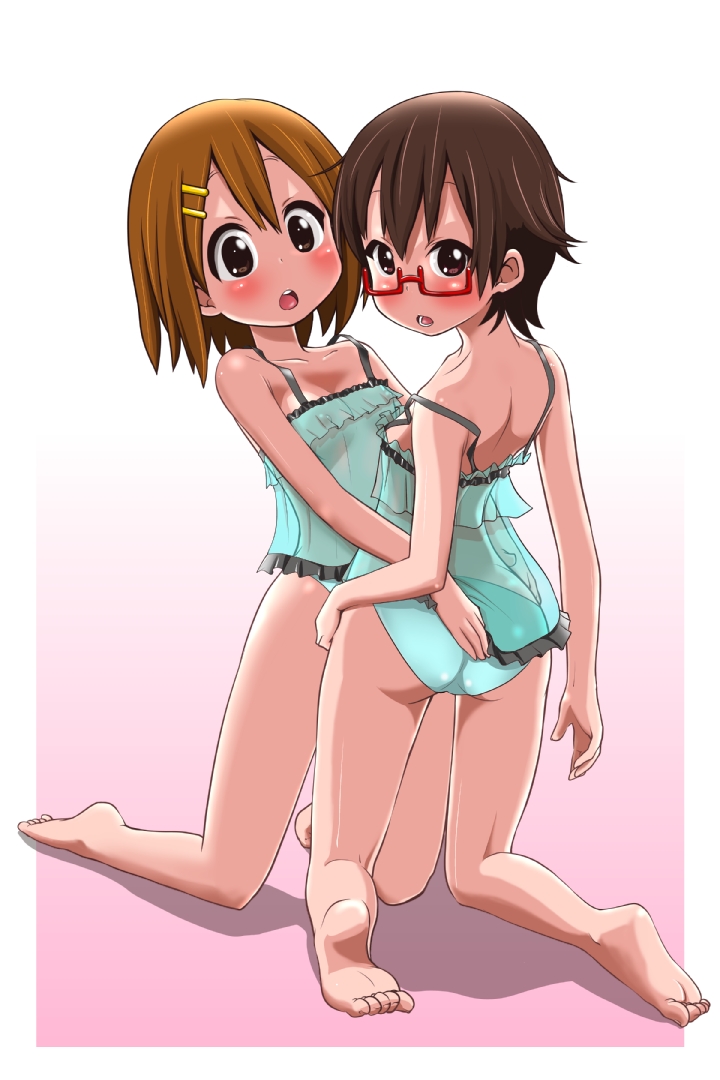 hirasawa yui and manabe nodoka (k-on!) drawn by ahenn