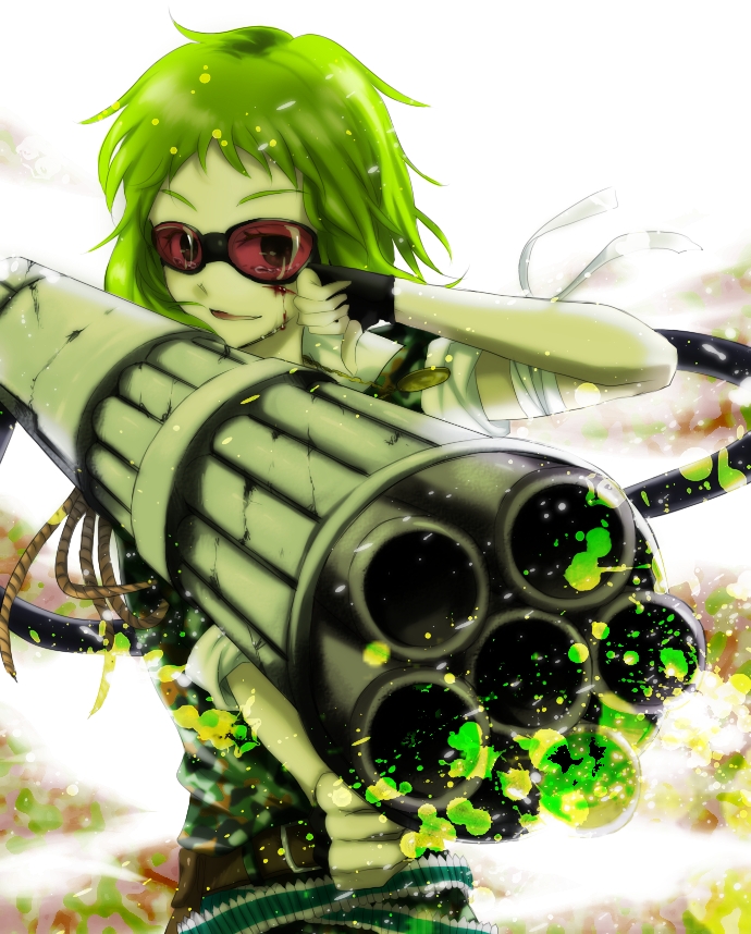 gumi (vocaloid and 1 more) drawn by okra_boom