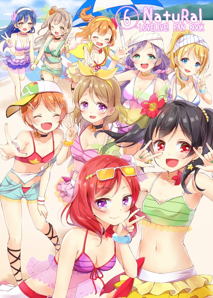 nishikino maki, tojo nozomi, sonoda umi, yazawa nico, ayase eli, and 4 more (love live! and 1 more) drawn by hazuki_natsu