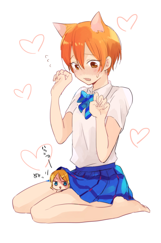 ayase eli and hoshizora rin (love live! and 1 more) drawn by kyokutsuki