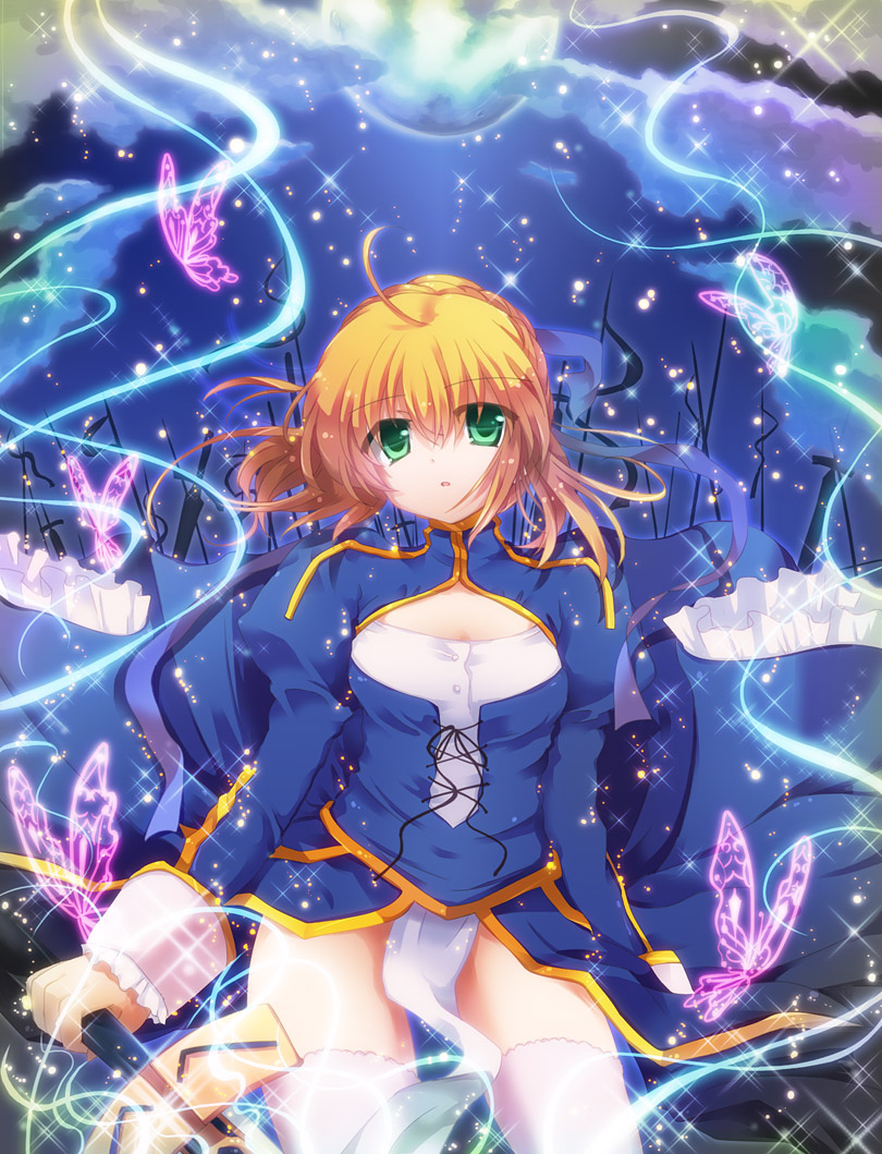artoria pendragon and saber (fate and 1 more) drawn by hizukiryou