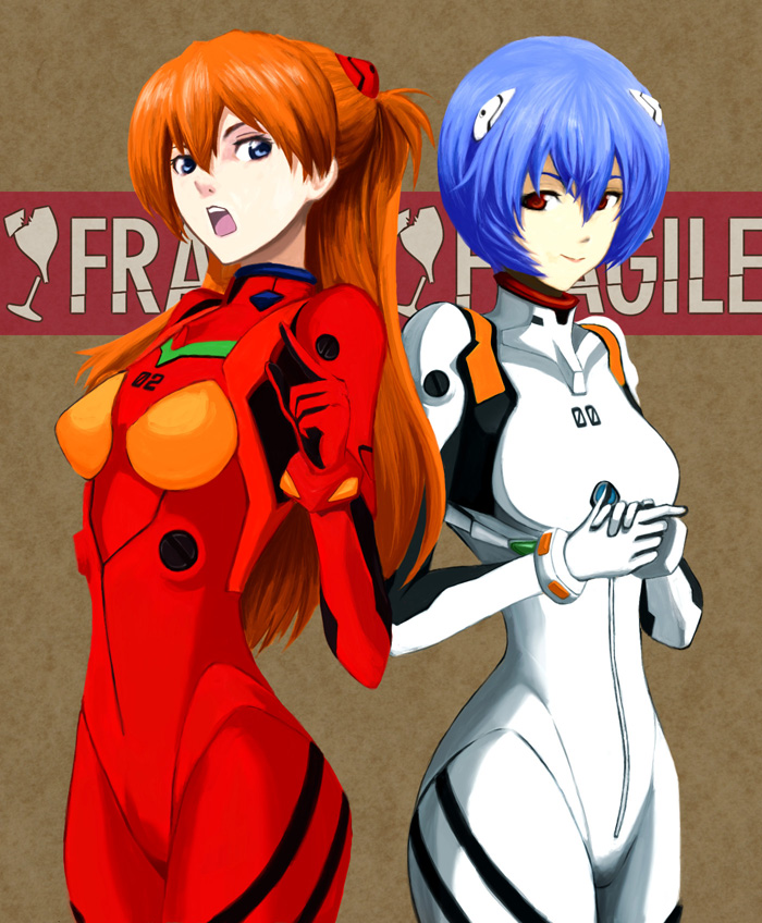 souryuu asuka langley and ayanami rei (neon genesis evangelion and 1 more) drawn by nasunasunasubi
