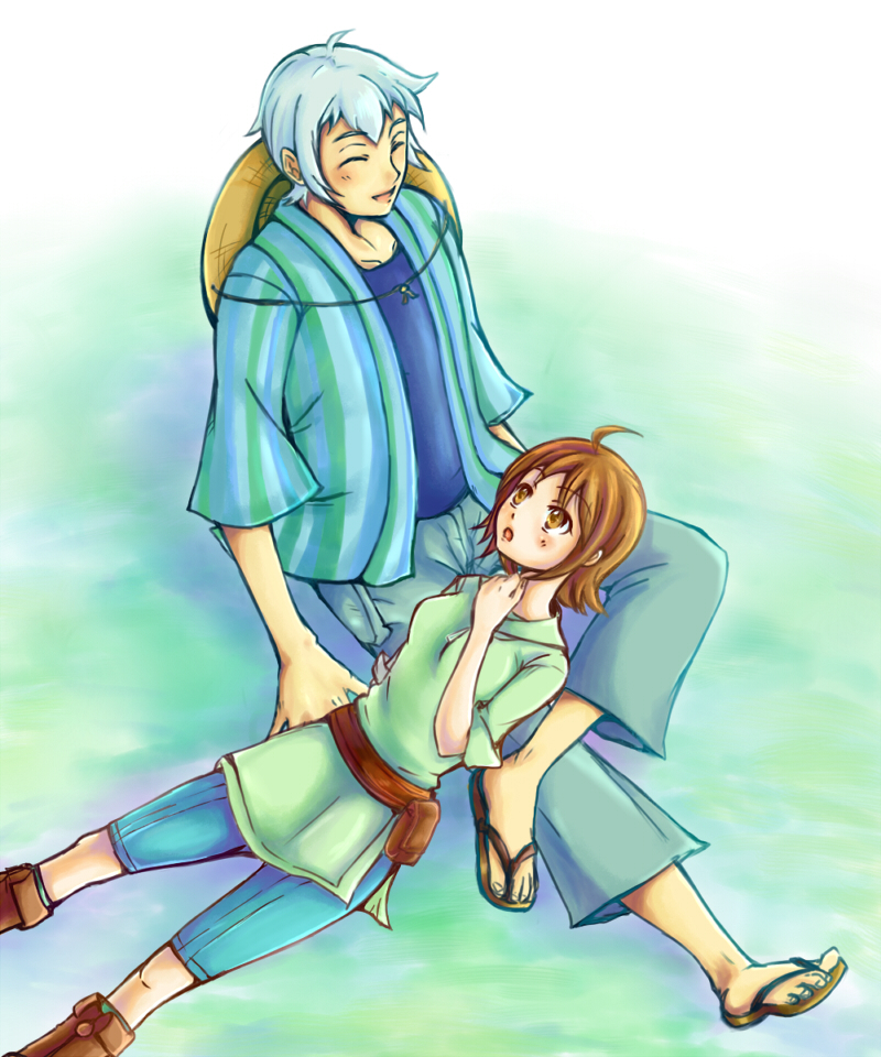 akari and tao (bokujou monogatari and 2 more) drawn by kimamakaze