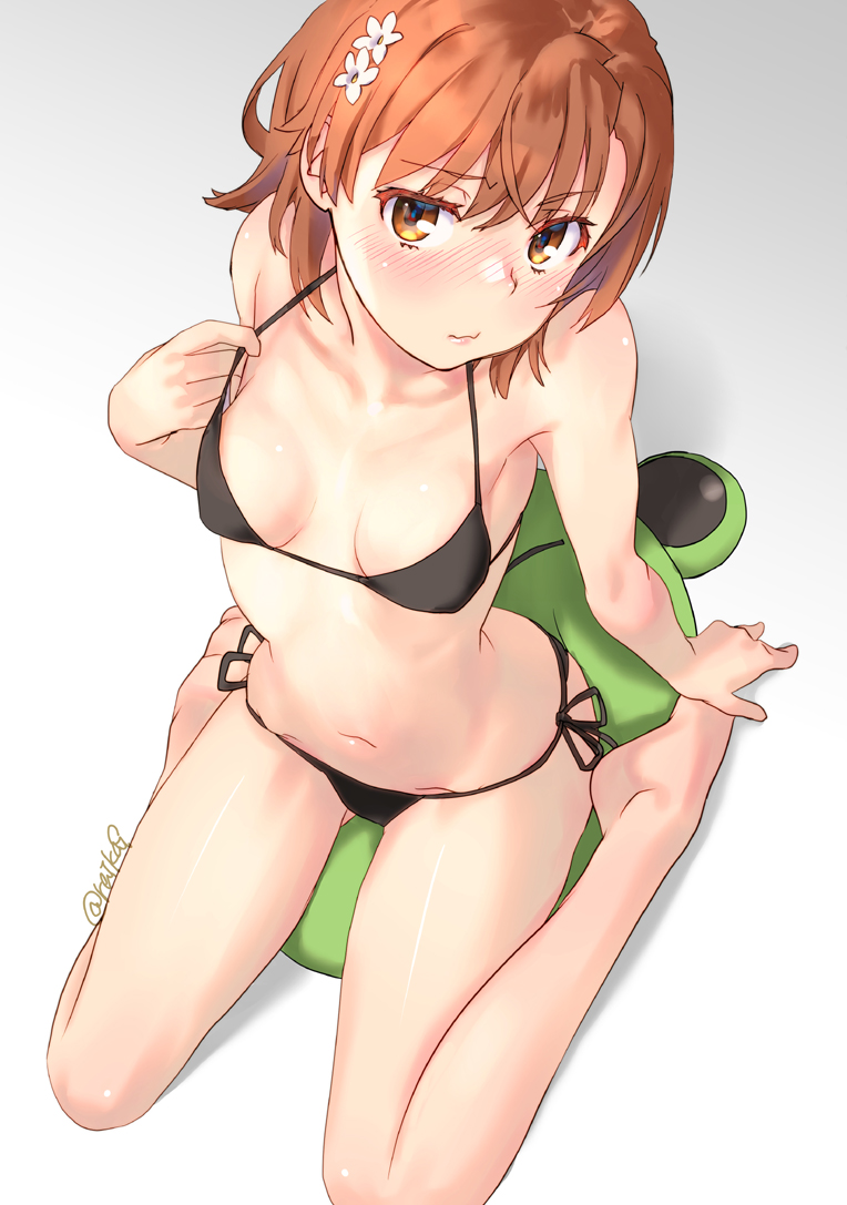 misaka mikoto and gekota (toaru majutsu no index and 1 more) drawn by raika9