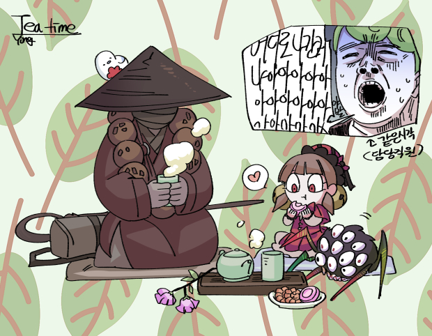 nugget, employee, punishing bird, laetitia, and clouded monk (project moon and 1 more) drawn by force_(4sk_force)