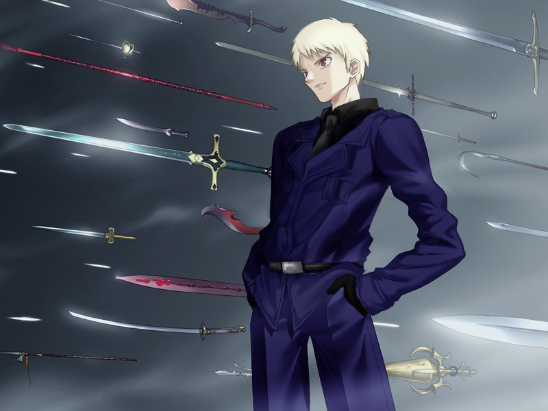 gilgamesh and prussia (fate and 2 more) drawn by tomoe_(cidra)