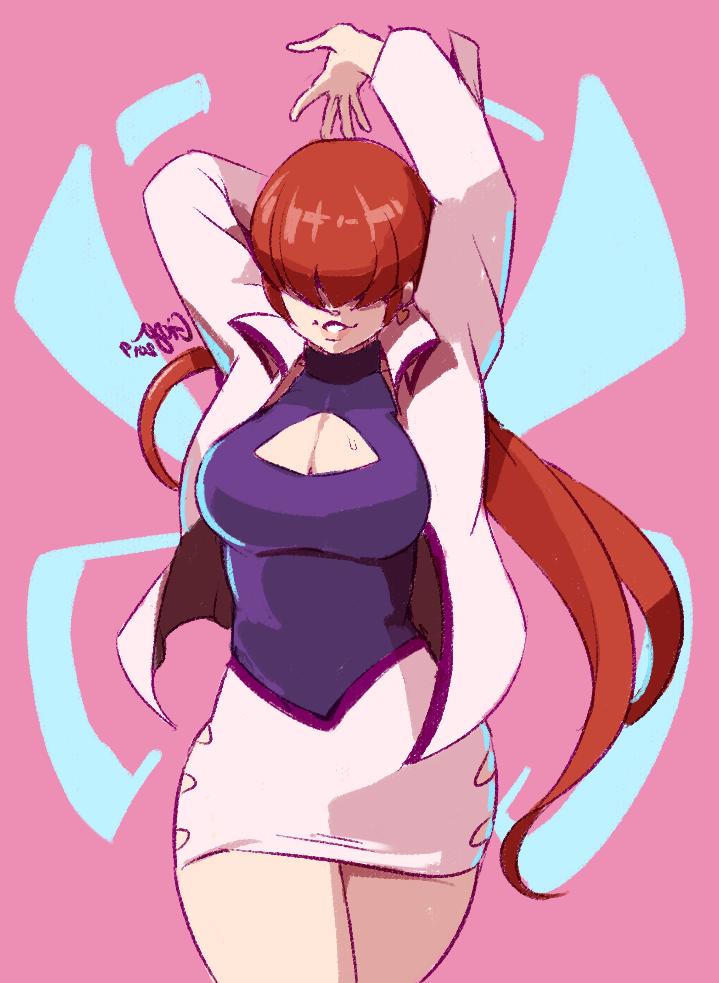 shermie (the king of fighters and 1 more) drawn by gigalithic