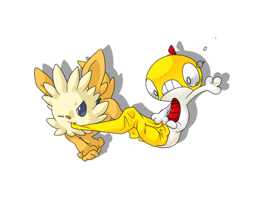 scraggy and lillipup (pokemon and 1 more) drawn by ippuku