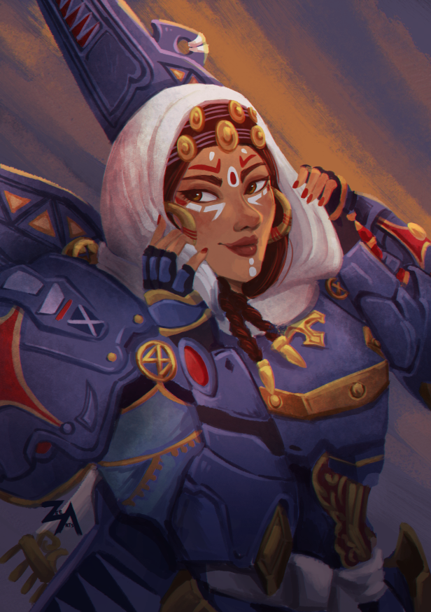 pharah and bedouin pharah (overwatch and 1 more) drawn by zee_arts
