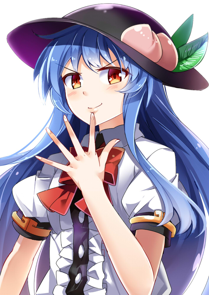 hinanawi tenshi (touhou) drawn by e.o.