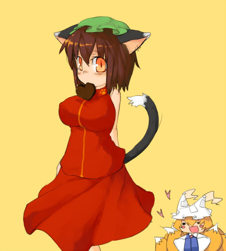 yakumo ran and chen (touhou) drawn by kome_(404)